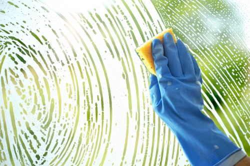 Clean and safe carpet cleaning setup during service