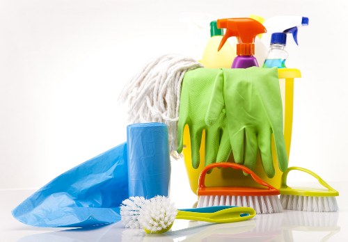 Office cleaning team supporting a Battersea workplace reception area